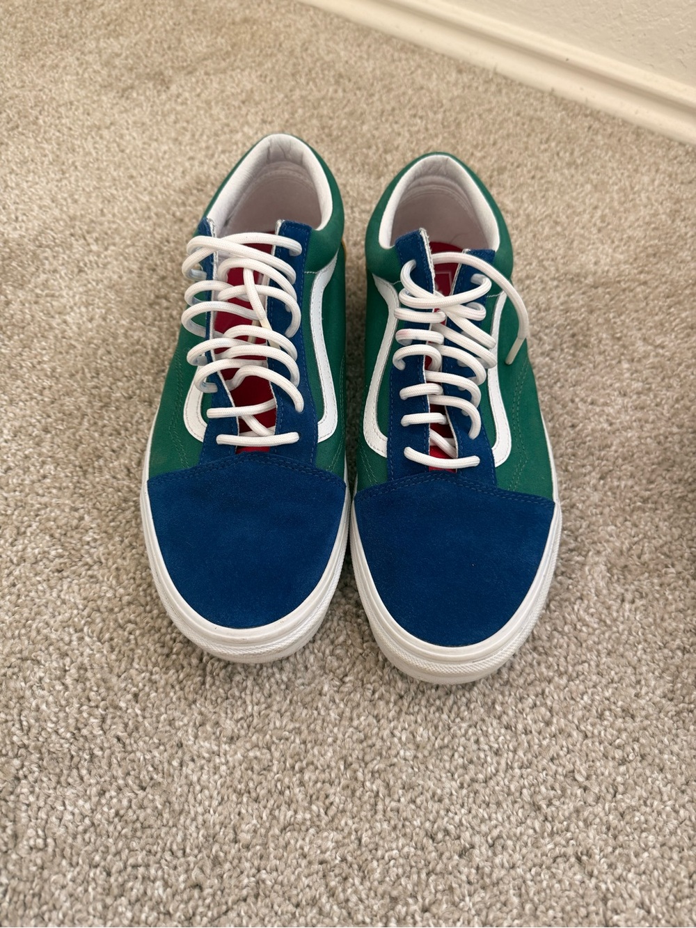 Vans Men's Low-Top Sneakers in Blue, Green & Red